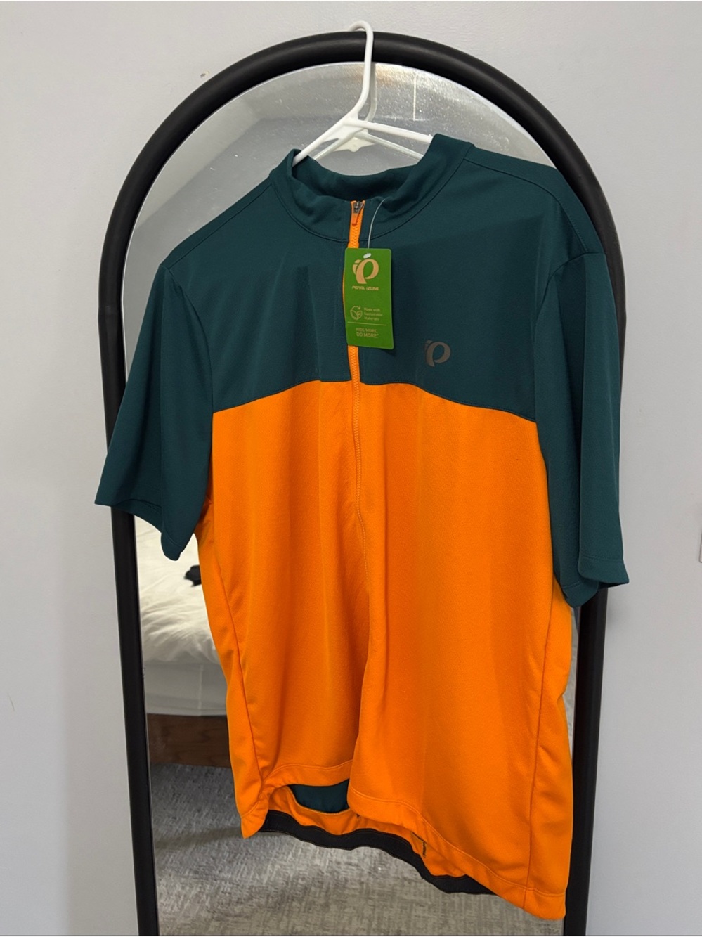 NWT Pearl Izumi Teal and Orange Short Sleeve Cycling Jersey